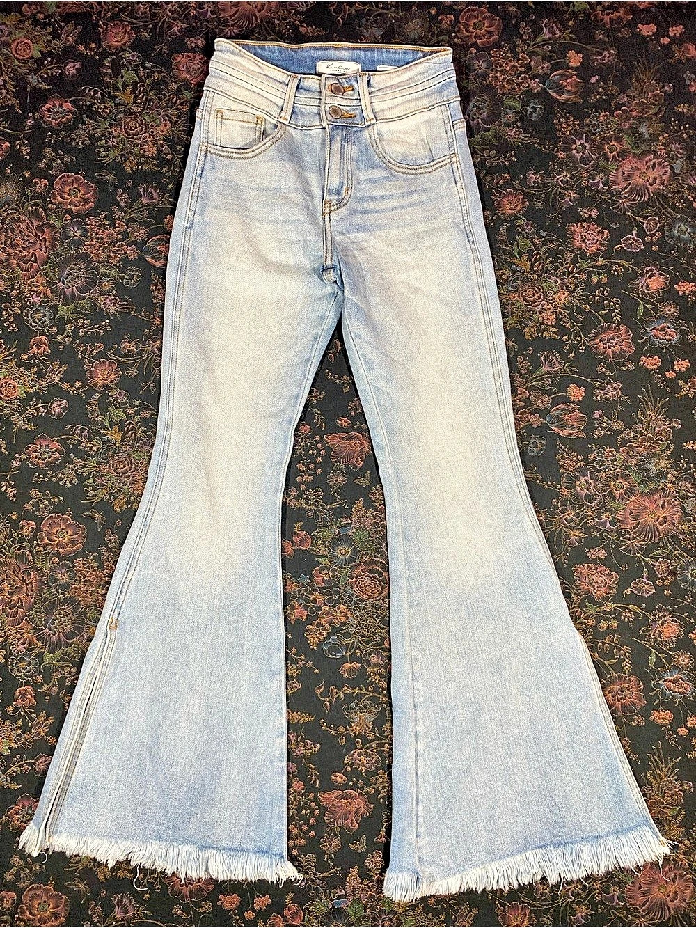 KanCan High Rise Flare Jeans Blue Waist 23”